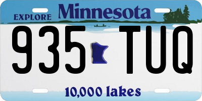 MN license plate 935TUQ