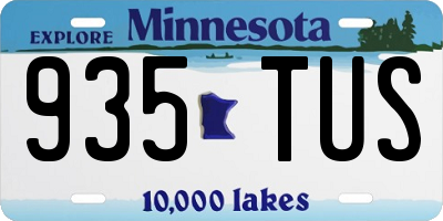 MN license plate 935TUS