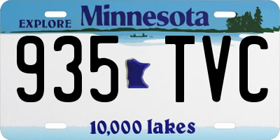 MN license plate 935TVC