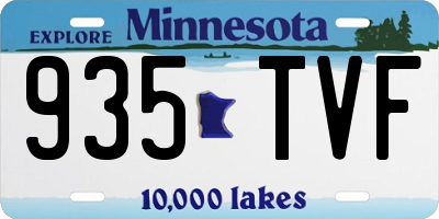 MN license plate 935TVF