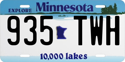 MN license plate 935TWH