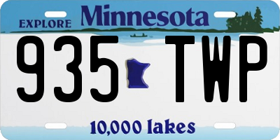 MN license plate 935TWP