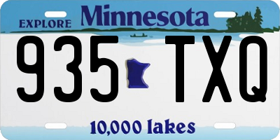 MN license plate 935TXQ
