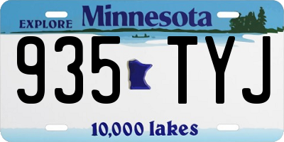 MN license plate 935TYJ