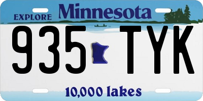 MN license plate 935TYK