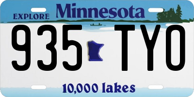 MN license plate 935TYO