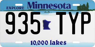 MN license plate 935TYP