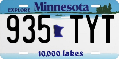 MN license plate 935TYT