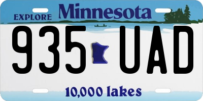 MN license plate 935UAD