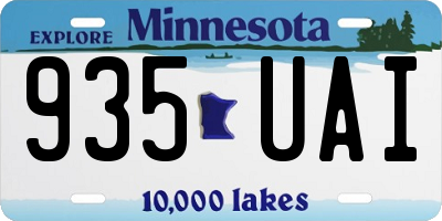 MN license plate 935UAI