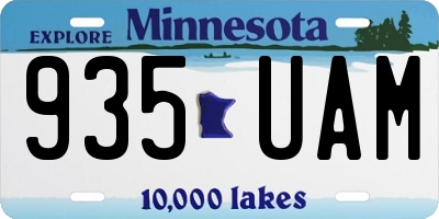 MN license plate 935UAM