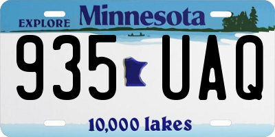 MN license plate 935UAQ