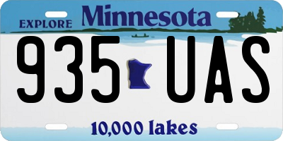MN license plate 935UAS