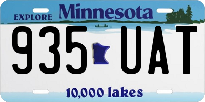 MN license plate 935UAT