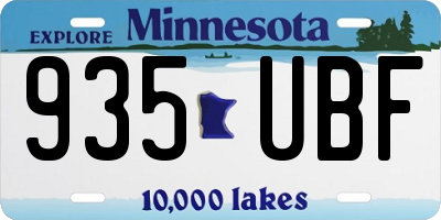 MN license plate 935UBF