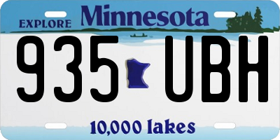 MN license plate 935UBH