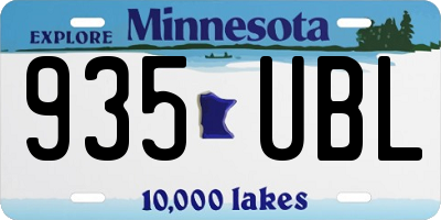 MN license plate 935UBL