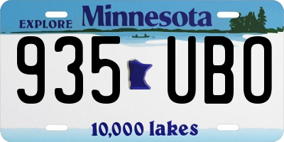 MN license plate 935UBO
