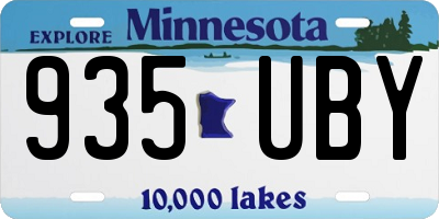 MN license plate 935UBY