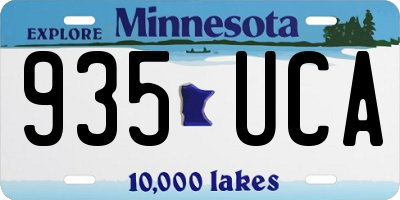 MN license plate 935UCA