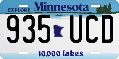MN license plate 935UCD