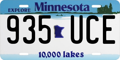 MN license plate 935UCE