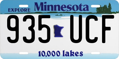 MN license plate 935UCF