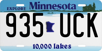 MN license plate 935UCK
