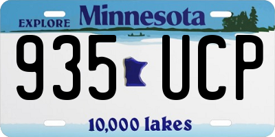 MN license plate 935UCP