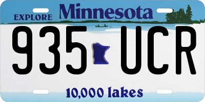 MN license plate 935UCR