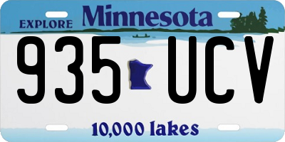 MN license plate 935UCV