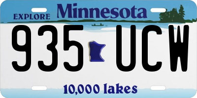 MN license plate 935UCW