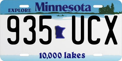 MN license plate 935UCX