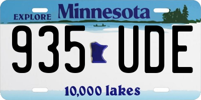 MN license plate 935UDE