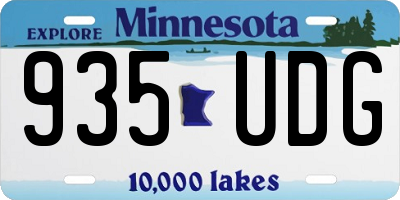 MN license plate 935UDG