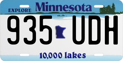 MN license plate 935UDH