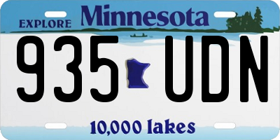 MN license plate 935UDN