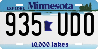 MN license plate 935UDO