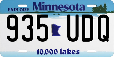 MN license plate 935UDQ