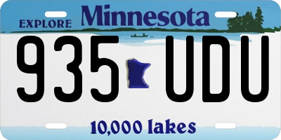 MN license plate 935UDU