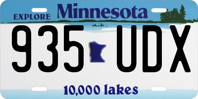 MN license plate 935UDX