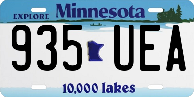 MN license plate 935UEA