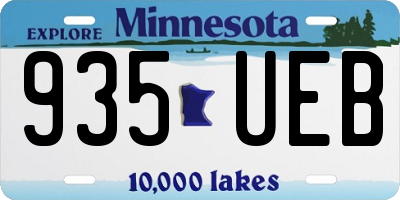 MN license plate 935UEB