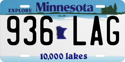 MN license plate 936LAG