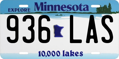 MN license plate 936LAS