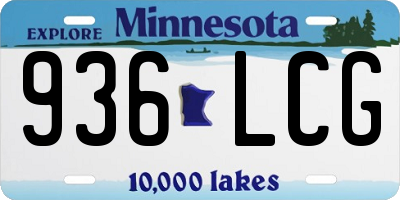 MN license plate 936LCG