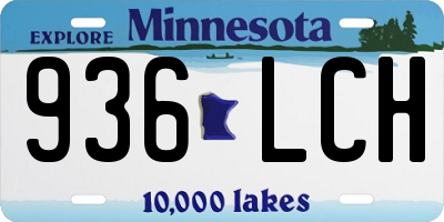 MN license plate 936LCH
