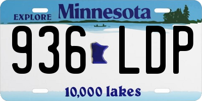 MN license plate 936LDP