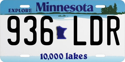 MN license plate 936LDR