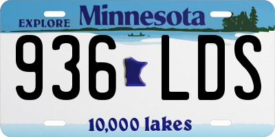 MN license plate 936LDS
